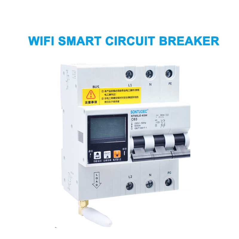 I-WiFi 4G Tuya ST65LE-63H uchungechunge olusebenzayo lwe-RCBO Intelligent Precilver Crealer