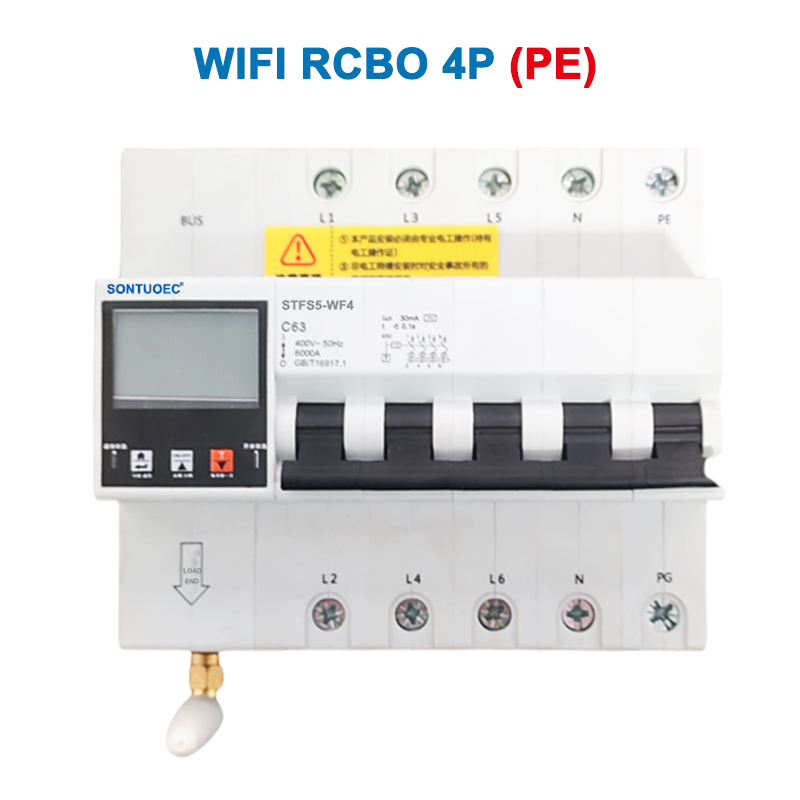 I-WiFi STFS5-63 Series Multi Functional IOT Intelligent RCBO Intelligent Parterent Breaker